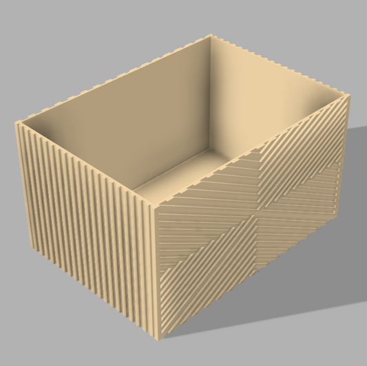 5x7" Rectangular Striped Box